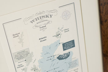 Whisky Map Of Distillery Regions In Scotland Print, 3 of 9