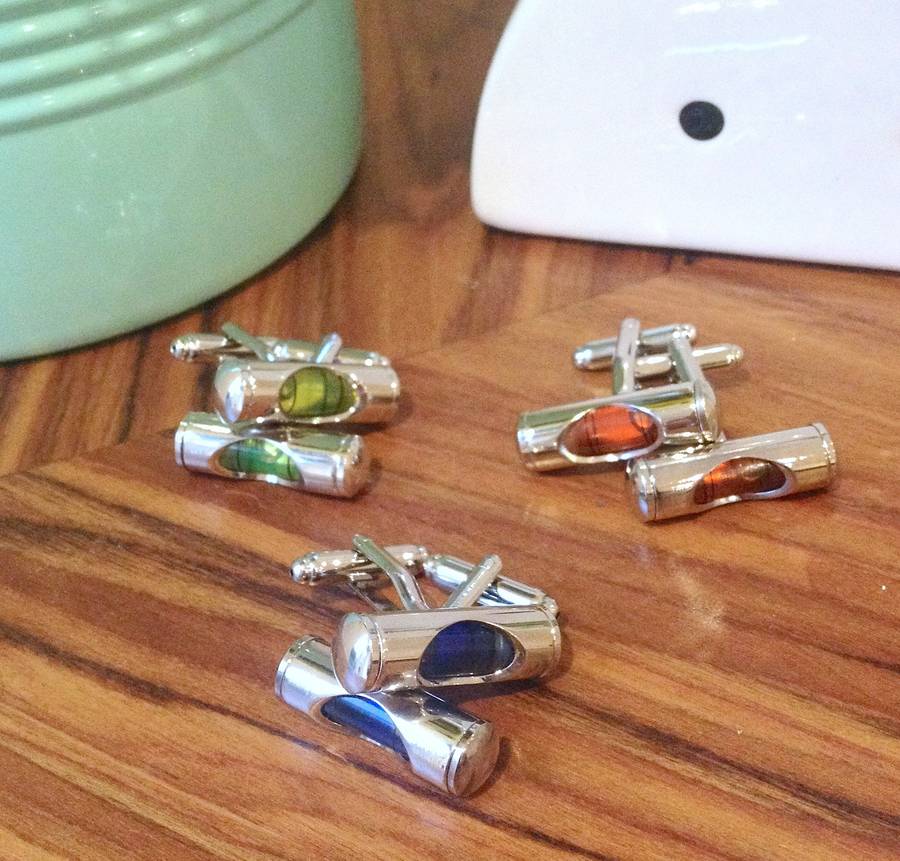 Image of Working Spirit Level Cufflinks