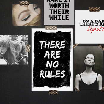 'There Are No Rules' Quote Print, 2 of 2