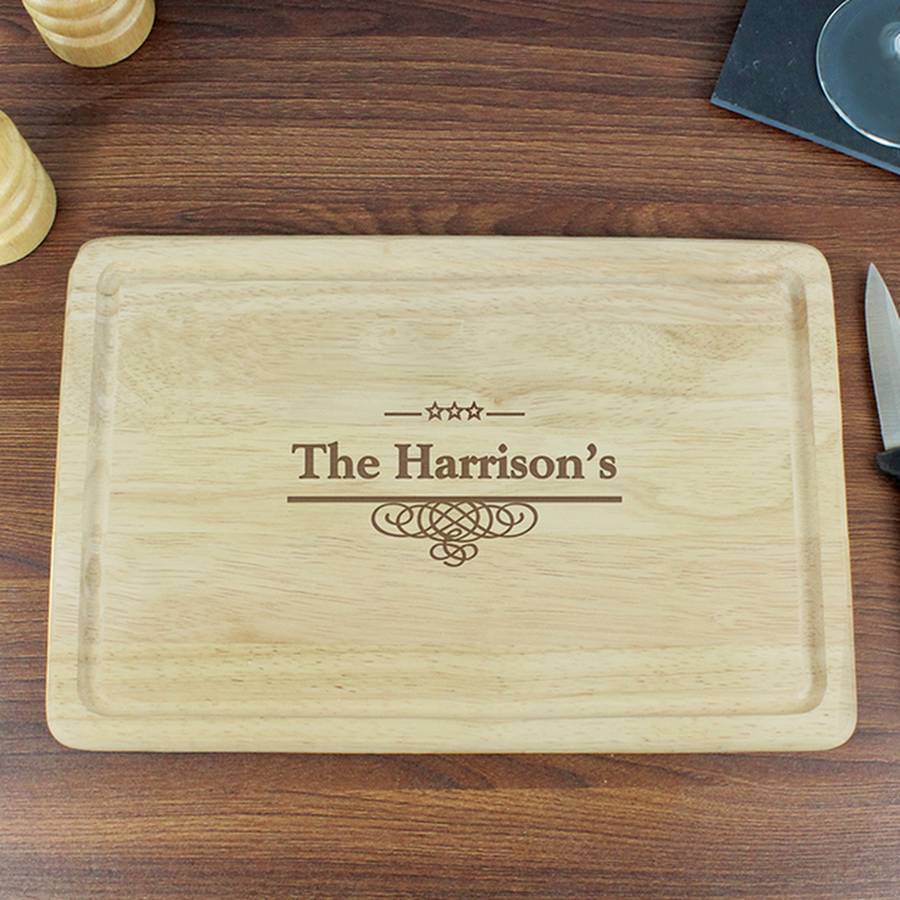 family personalised chopping board by personalised at pippins ...