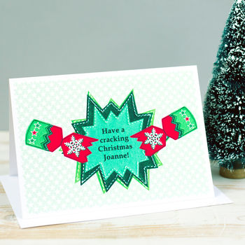 'Christmas Cracker' Personalised Christmas Card, 2 of 2