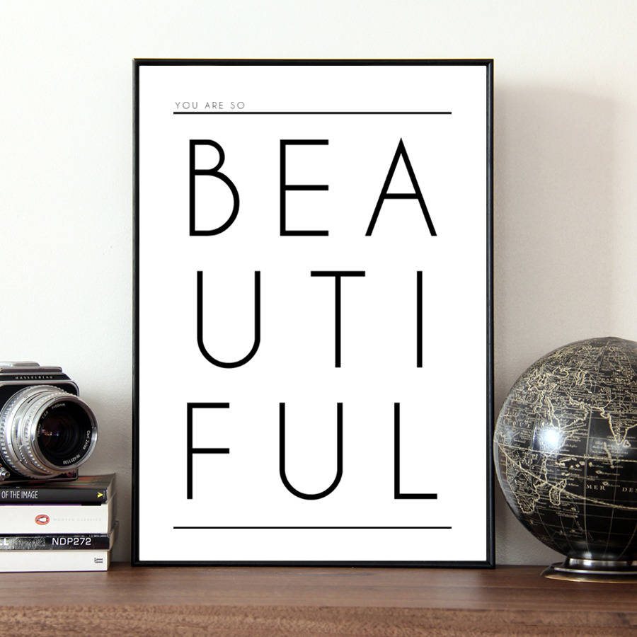 'You Are So Beautiful' Inspirational Poster, 1 of 2
