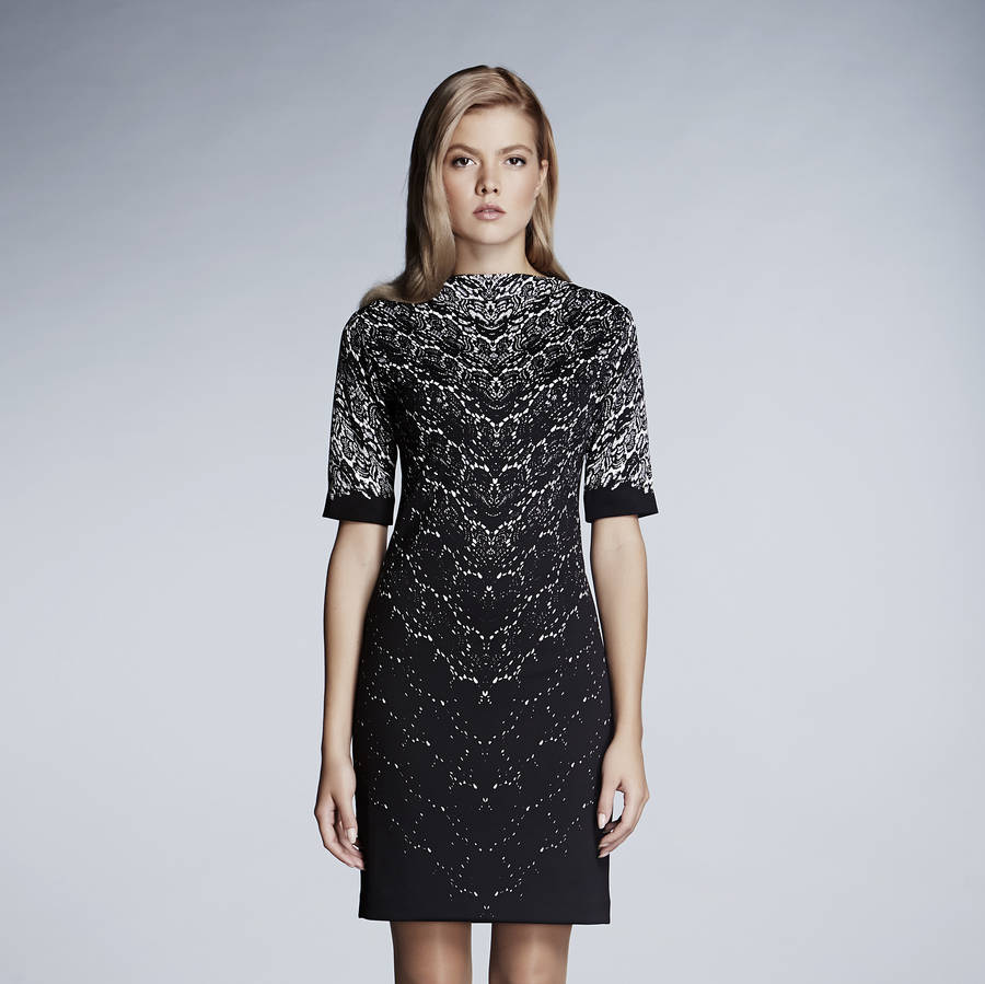 Delicate Lace Print Dress, 1 of 4