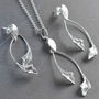 Sterling Silver Falling Leaves Necklace, thumbnail 2 of 5