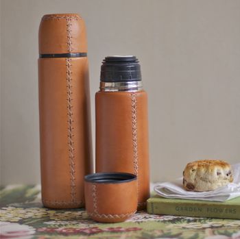 Leather Thermal Vacuum Flask, 2 of 7