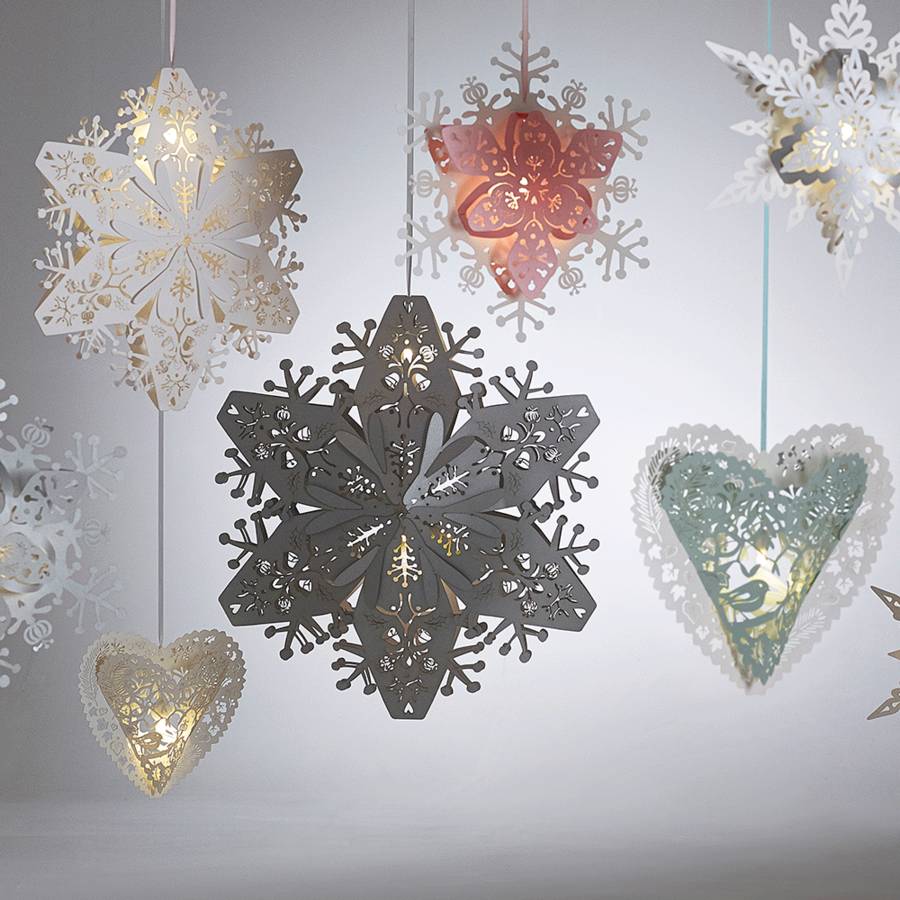 3 D Snowflake Lanterns By The Hanging Lantern Company