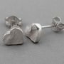 Dune Heart Studs Silver Or 18ct Gold, thumbnail 5 of 6