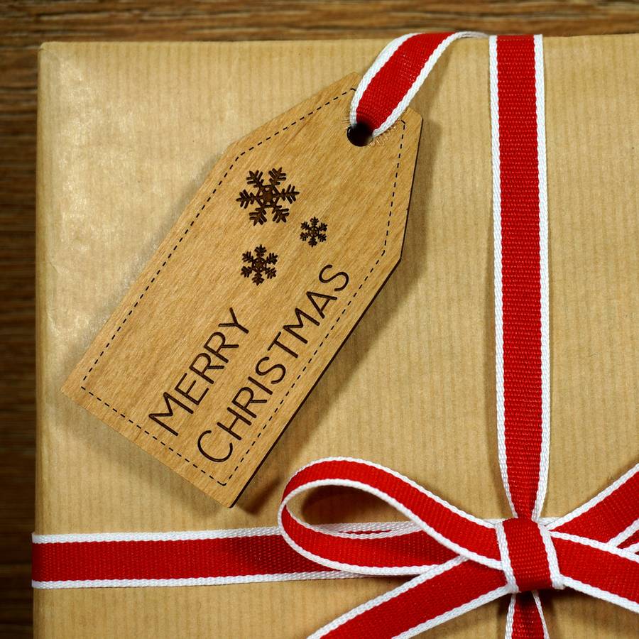 Wooden Christmas Gift Tags 