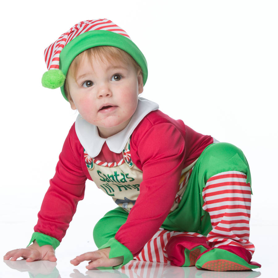 Baby's Santa's Elf Dress Up Costume By Time To Dress Up