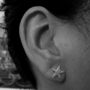 Sterling Silver Textured Star Studs, thumbnail 7 of 9
