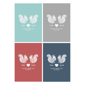 Personalised 'I'm Nuts About You' Couples Print, 3 of 4