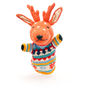 Reindeer Hand Puppet In Organic Cotton, thumbnail 1 of 1