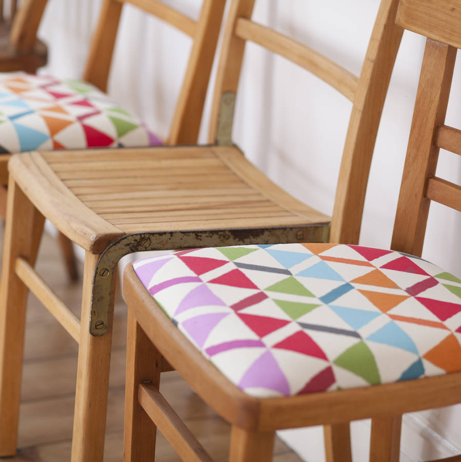 mismatched wooden dining chair set by deja ooh | notonthehighstreet.com