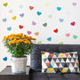 Multicoloured Heart Wall Sticker Set, thumbnail 1 of 3