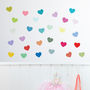 Multicoloured Heart Wall Sticker Set, thumbnail 2 of 3