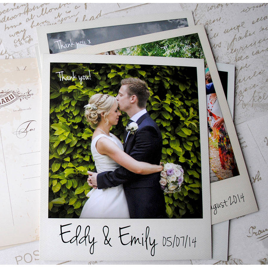 Wedding Instant Photo Thank You Cards With Envelopes, 1 of 7