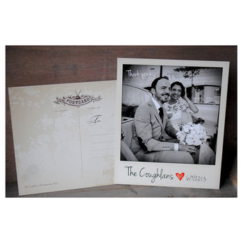 Wedding Instant Photo Thank You Cards With Envelopes, 4 of 7