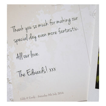 Wedding Instant Photo Thank You Cards With Envelopes, 7 of 7