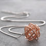 Nest Rose Gold Plated Silver Stud Earrings, thumbnail 3 of 5