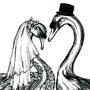 Wedding Swans Greeting Card, thumbnail 2 of 2