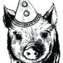 Party Piglet Greeting Card, thumbnail 2 of 2