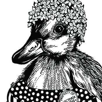 Victoria Duckling Greeting Card, 2 of 2