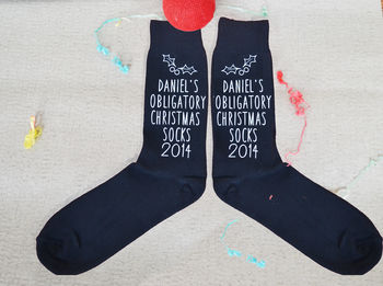 Personalised Obligatory Christmas Socks, 2 of 4