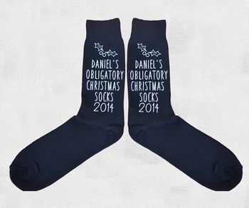 Personalised Obligatory Christmas Socks, 3 of 4