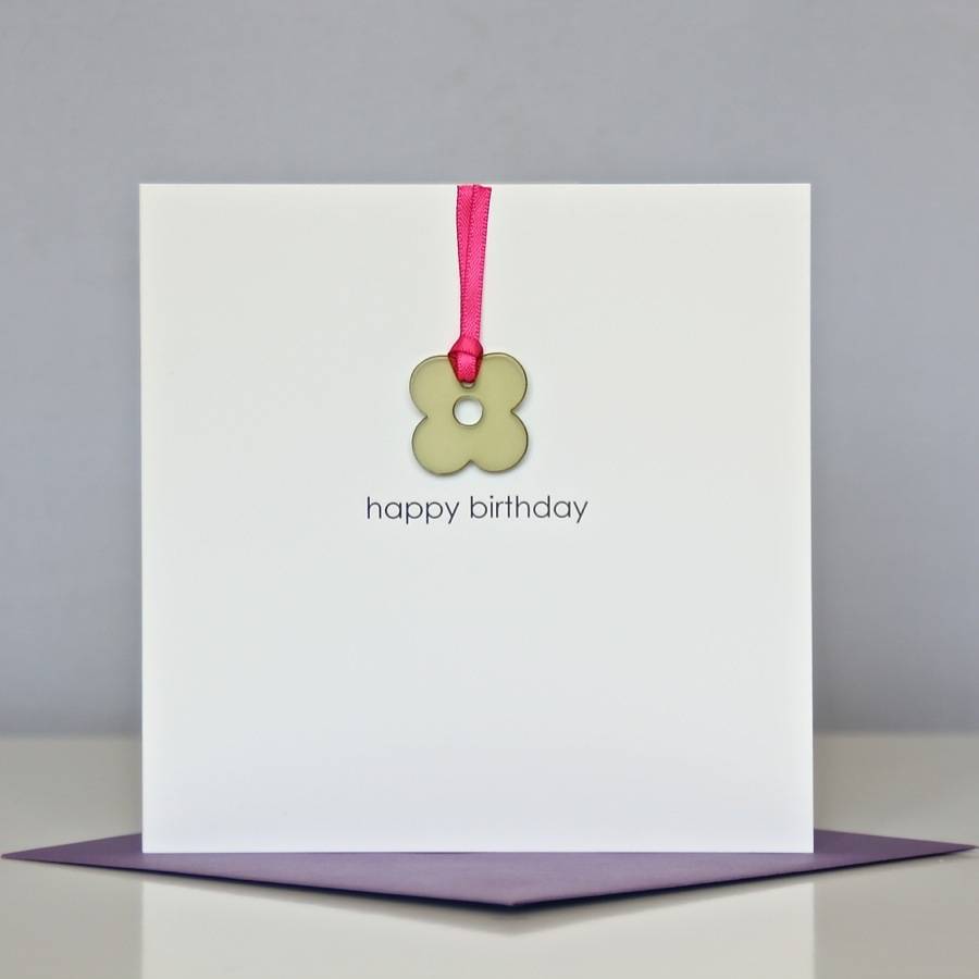 'Happy Birthday' Flower Greeting Card By The Cornish Card Company