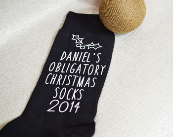 Personalised Obligatory Christmas Socks, 4 of 4