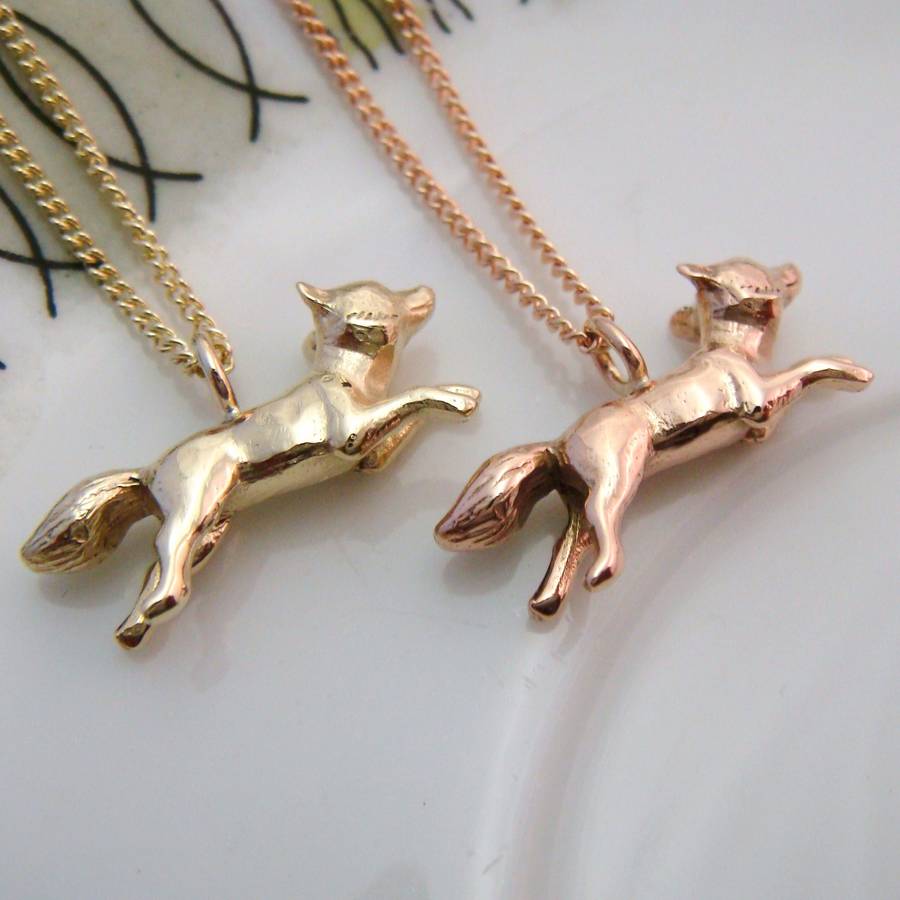 gold fox necklace by heather scott jewellery | notonthehighstreet.com