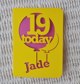 Age Balloon Papercut Card, 9 of 12