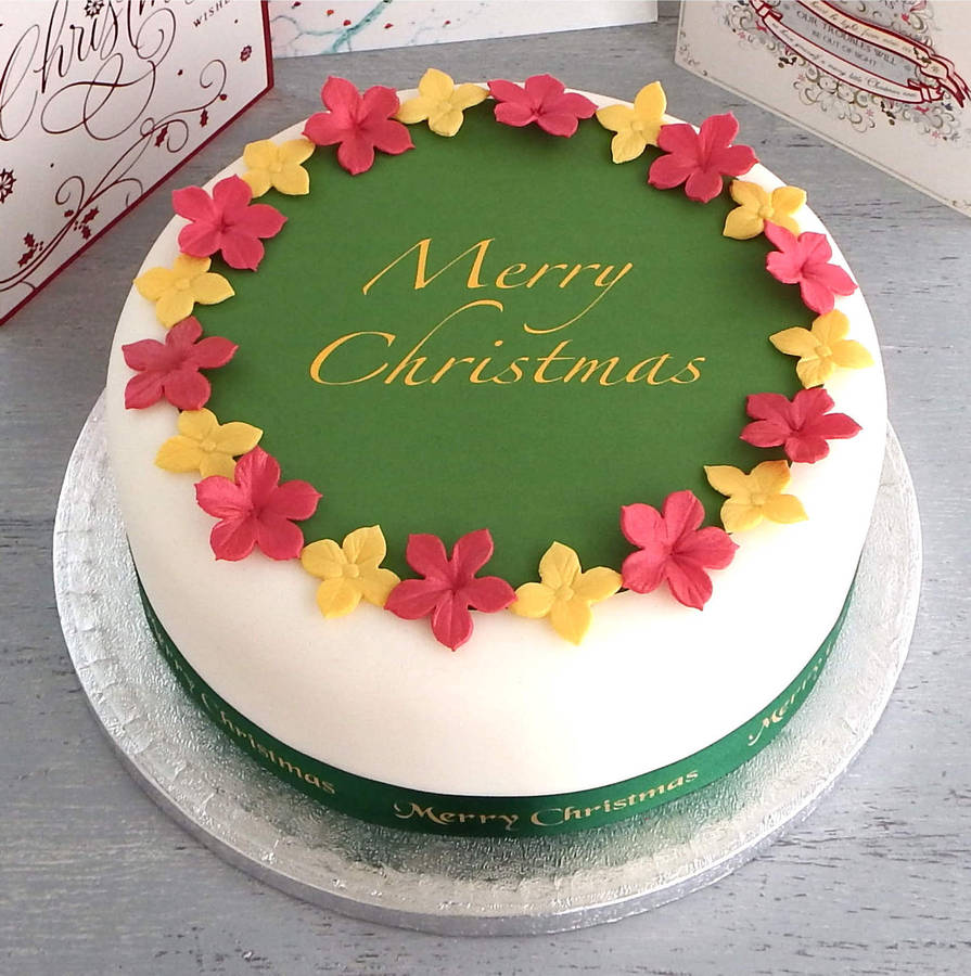 personalised christmas cake decorating kit by clever little cake kits