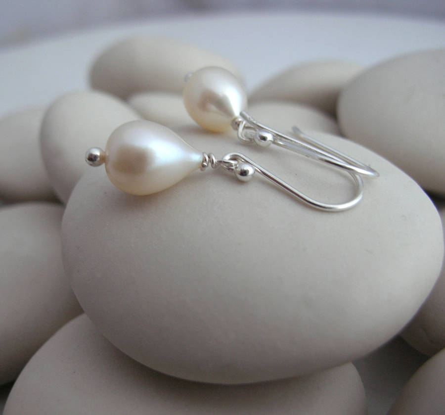 Pearl Teardrop Earrings By Serin