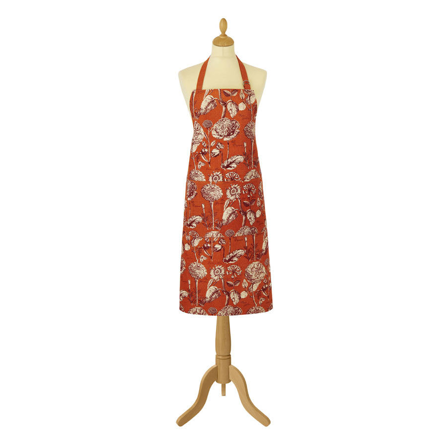Rhs Rosemoor Orange Cotton Apron By Ulster Weavers