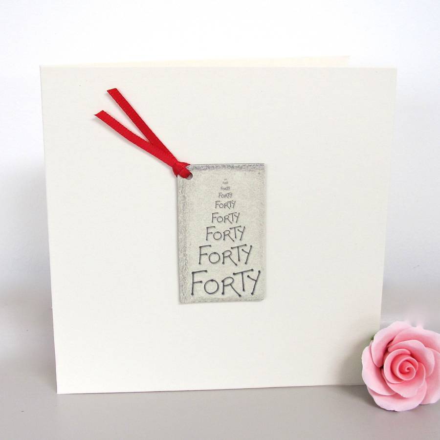 'happy 40th birthday' handmade card by chapel cards ...