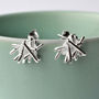 Sterling Silver Twig Stack Stud Earrings, thumbnail 2 of 3