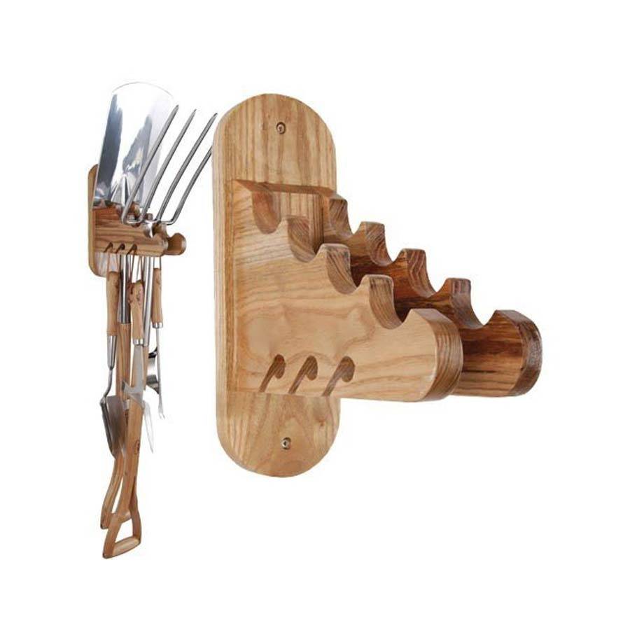 wooden garden tool hanger by garden selections