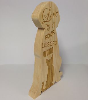Personalised Wooden Animal Quote Block, 2 of 4