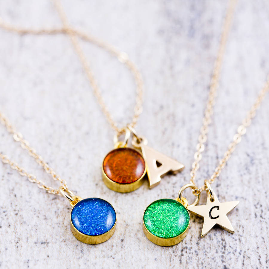 Mini Glitter Dot Necklace By J&S Jewellery