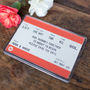 Train Ticket Save The Date Magnet, thumbnail 1 of 4