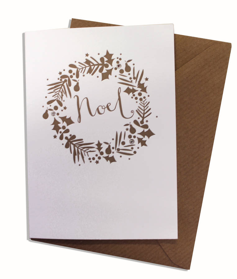 'Noel' Luxury Letterpress Christmas Card Box By Magic + Monroe | notonthehighstreet.com