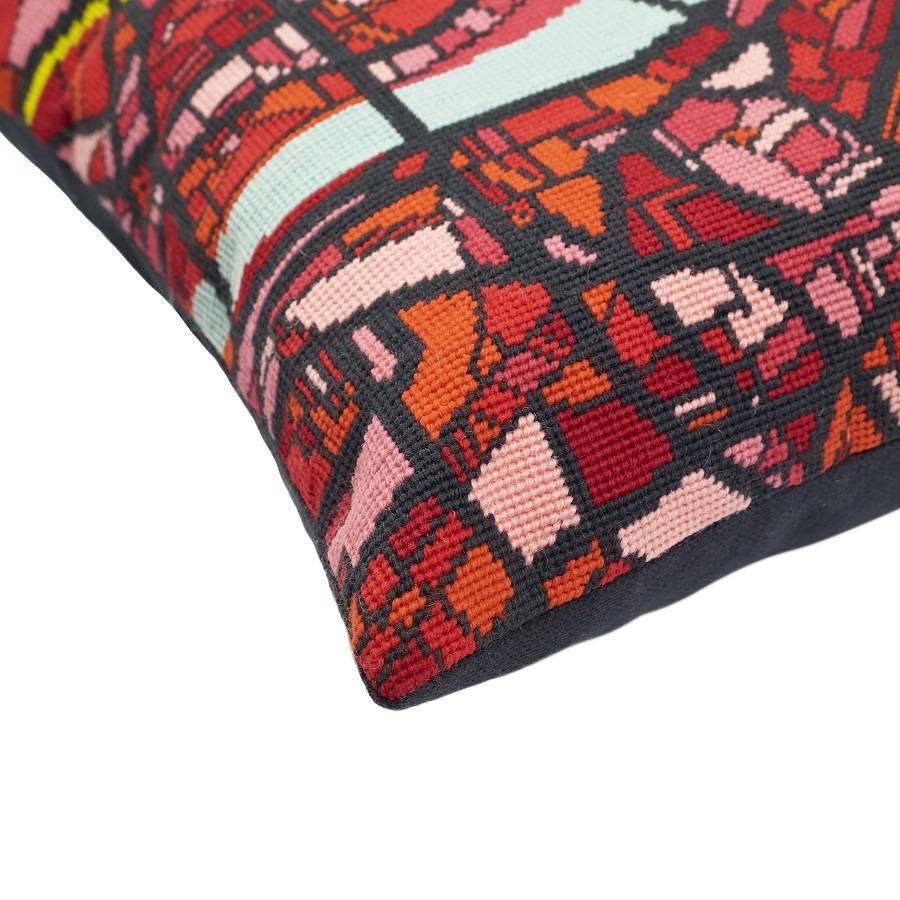 contemporary london bright city map tapestry kit by hannah bass