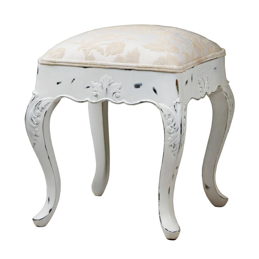 ripple dressing table stool in white or silver by out there interiors ...