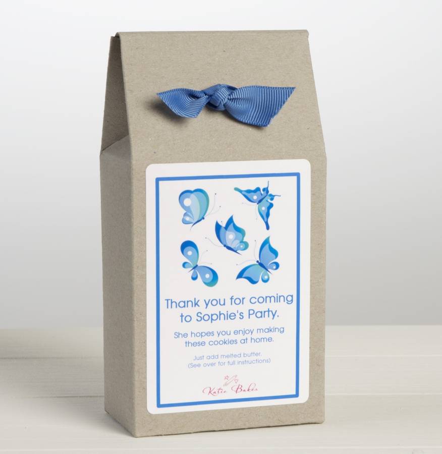 personalised party bag chocolate chip cookie baking mix by katie bakes