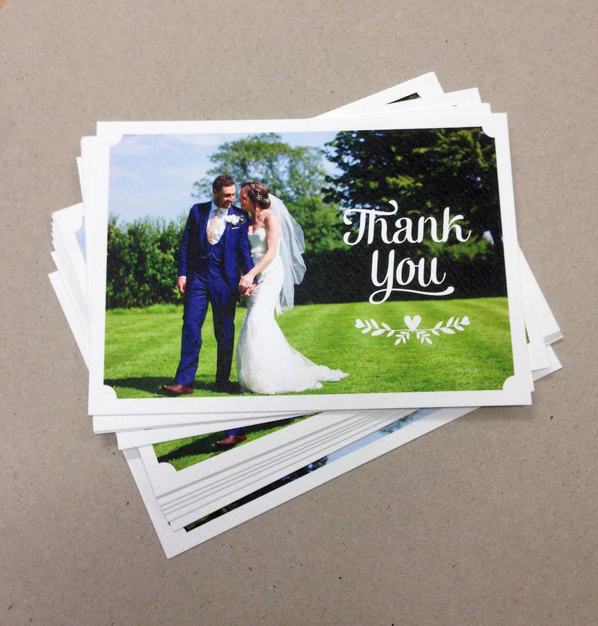 Personalised Wedding Photo Thank You Postcards By doodlelove | notonthehighstreet.com