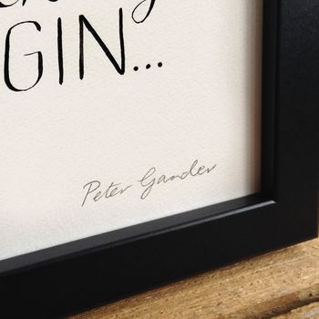 Personalised 'Let The Evening Be Gin' Print, 8 of 10