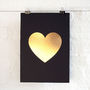 Foil Love Heart Print, thumbnail 1 of 4