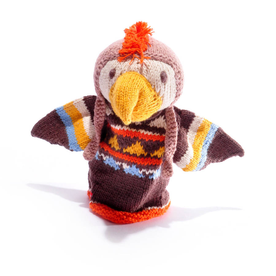Mohican Eagle Hand Puppet In Organic Cotton