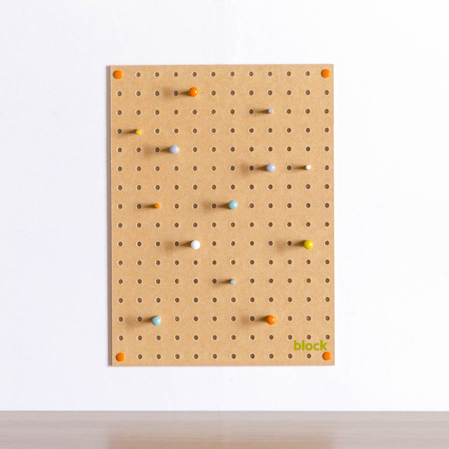 Pegboard With Wooden Pegs, Small By Block Design